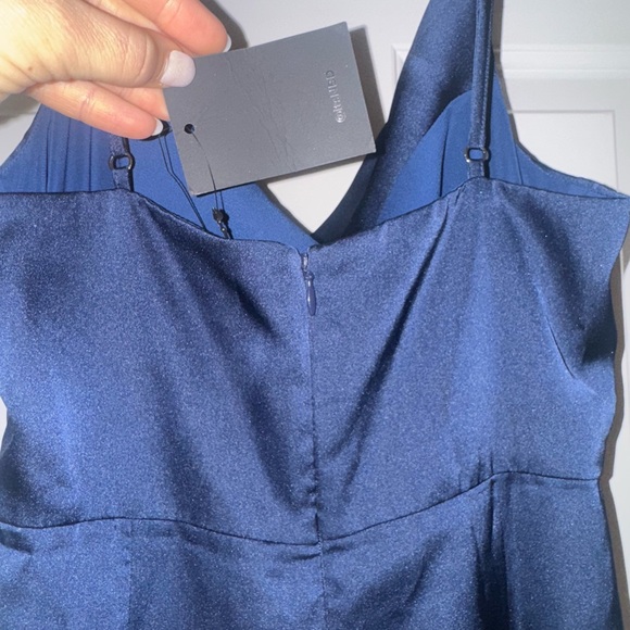 REVOLVE Navy Blue Satin Dress - Picture 3 of 7